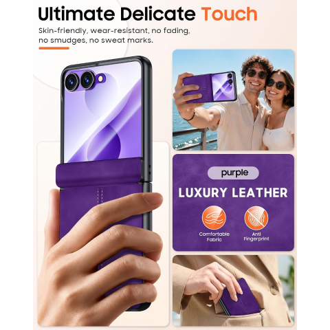 BSNRM Galaxy Z Flip 8 �nce Koruyucu K�l�f-Purple