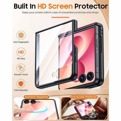 BSNRM Galaxy Z Flip 8 �nce Koruyucu K�l�f-Red