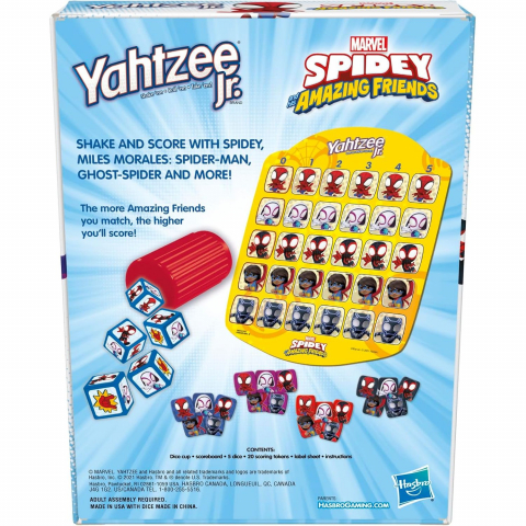 Hasbro Gaming Yahtzee Jr. Marvel Edition Kutu Oyunu