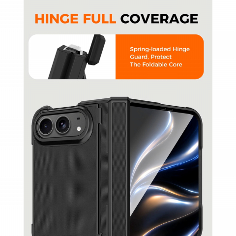 NINKI iPhone Duo Manyetik Gizli Standl� Mente�eli K�l�f-Black