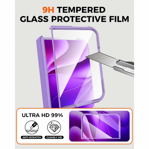 NINKI iPhone Duo Manyetik Gizli Standl� Mente�eli K�l�f-Purple