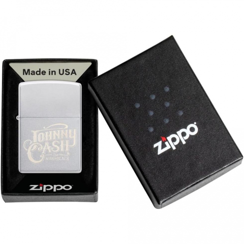 Zippo Johnny Cash Man in Black Logo Design �akmak