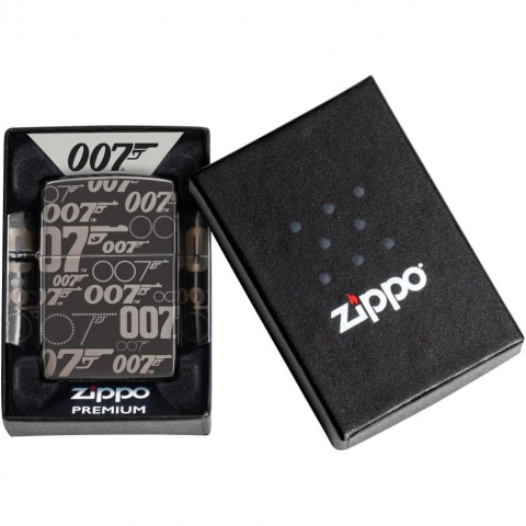 Zippo James Bond 007 Logo Design High Polish Black �akmak