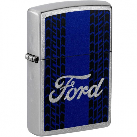 Zippo Ford Racing Stripes Design Street Chrome �akmak