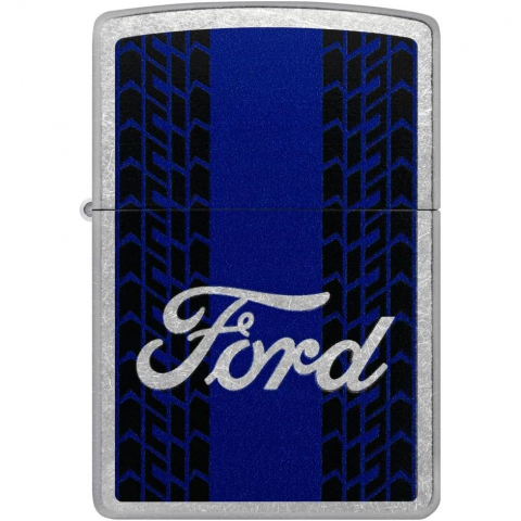 Zippo Ford Racing Stripes Design Street Chrome �akmak