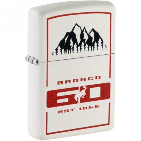 Zippo Ford Bronco 60th Anniversary Design White Matte �akmak
