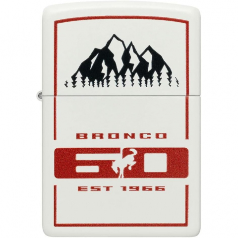 Zippo Ford Bronco 60th Anniversary Design White Matte �akmak
