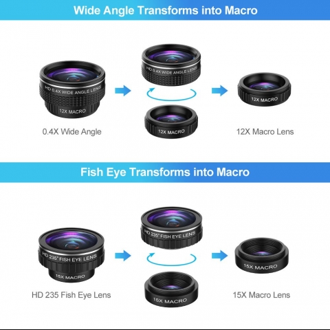 UMTELE Akll Telefon Kamera Lens Seti