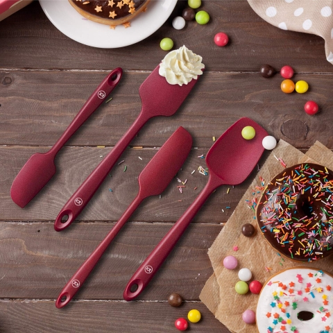 LDIRECTOR Silikon Spatula Seti Krmz ( 4 adet)