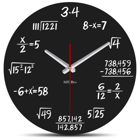 StFlyBro Matematik Duvar Saati