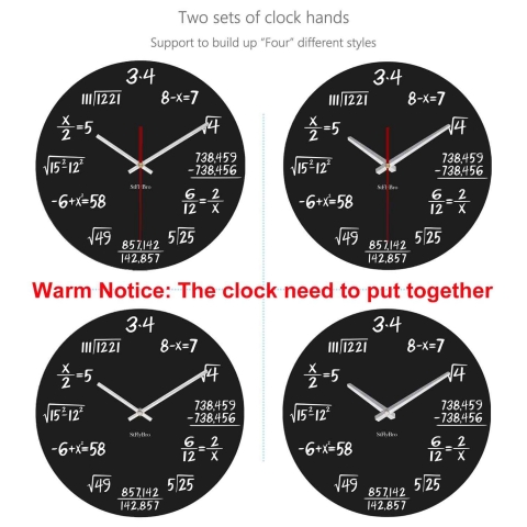 StFlyBro Matematik Duvar Saati