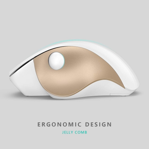 Jelly Comb Beyaz/Gold Wireless Ergonomik Vertical Mouse