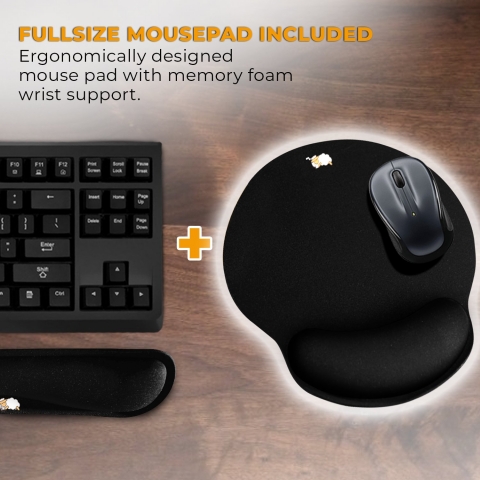 CushionCare Klavye Bilek Dinlenme Pedi ve Mouse Pad
