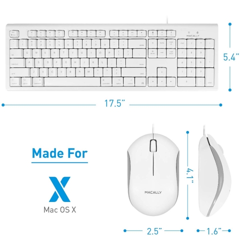 Macally Ergonomik Wireless Mouse ve Klavye