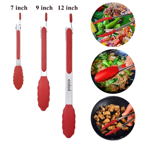 POPCO K�rm�z� Silikon Mutfak Ma�as� (3 Adet)