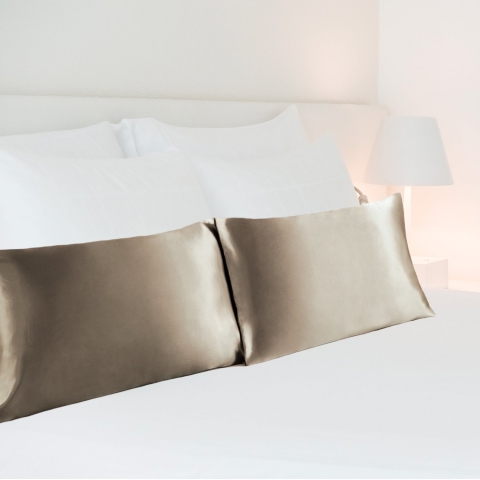 Bedsure Saten Bronz Yastk Klf (2 Adet)