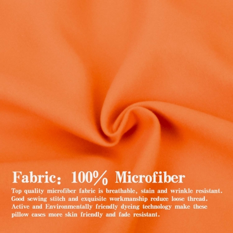 NTBAY Mikrofiber Yastk Klf (4 Adet)(Turuncu)