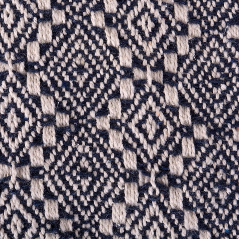 DII Rustik Desenli Battaniye 152x127cm (Lacivert)