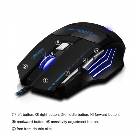 Zelotes 7200 DPI Gaming Mouse