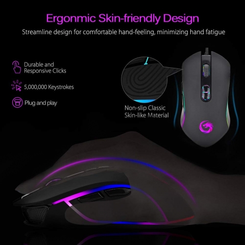 Replitel Kablolu Ergonomik Gaming Mouse
