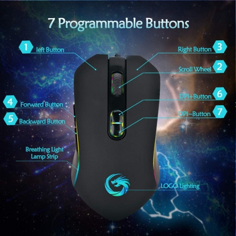 Replitel Kablolu Ergonomik Gaming Mouse
