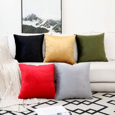 HOME BRILLIANT Dekoratif 2l Yastk Klf (Avokado Yeili) 66cm