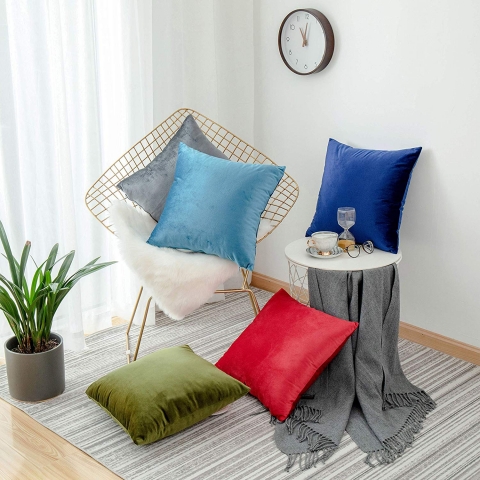 HOME BRILLIANT Dekoratif 2l Yastk Klf (Avokado Yeili) 66cm