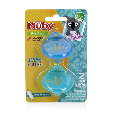 Nuby %100 Doal Silikon Emzik (6-12 Ay)(2 Adet)