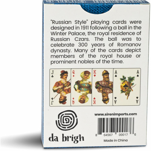 Da Brigh Russian Style Oyun Kartlar�-Blue