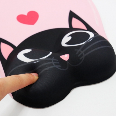 excovip Pembe Kedili Ergonomik Mouse Pad