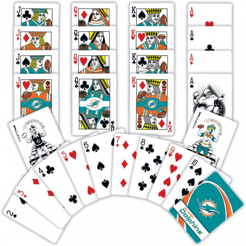 MasterPieces NFL Lisansl� Oyun Kartlar�-Miami Dolphins