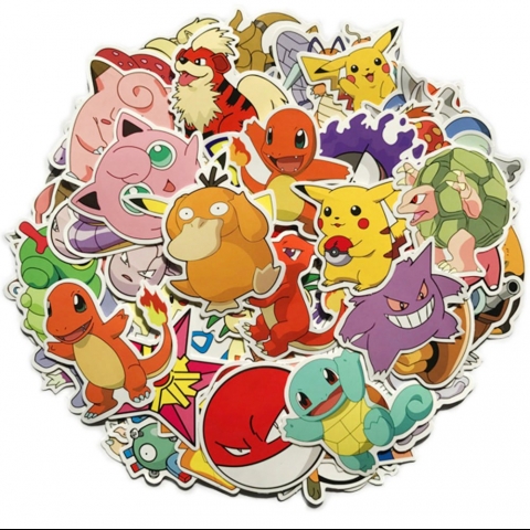 DOFE Pokemon Sticker kartma (80 Adet)