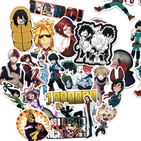 MINRAIN Anime Sticker kartma (73 Adet)