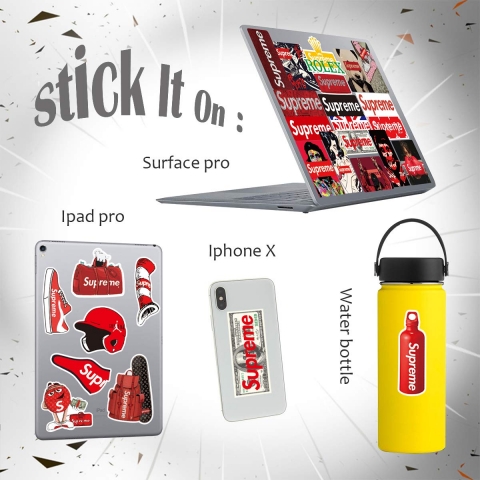 Gumindaris Supreme Sticker kartma (102 Adet)