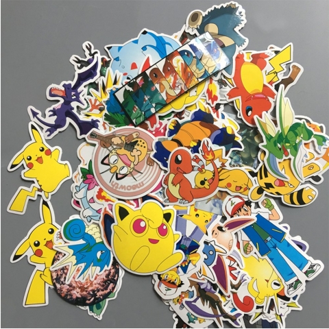 Homyu Pokemon Sticker kartma (60 Adet)