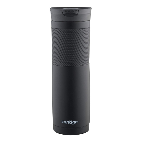 Contigo SnapSeal Paslanmaz elik Yaltml Termos (Siyah) (700ml)