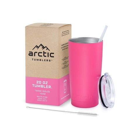 Arctic Tumblers Paslanmaz elik Mug Termos (Mat Pembe)(590mL)