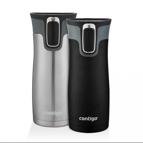 Contigo AUTOSEAL West Loop elik Mug (470ml)(Siyah/Gri) (2 Adet)