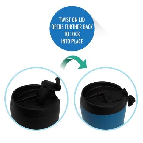 MIRA Paslanmaz �elik Yal�t�ml� Kupa Termos (Mavi) (470ml)