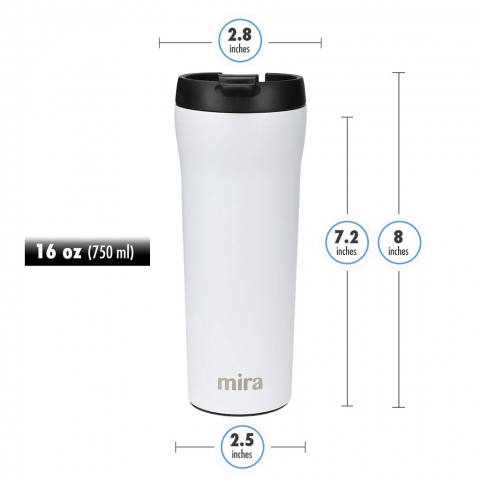 MIRA Paslanmaz �elik Yal�t�ml� Termos (Beyaz) (470ml)