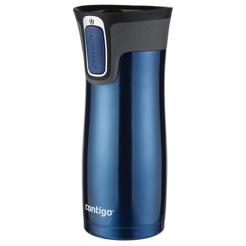 Contigo AUTOSEAL West Loop elik Mug (470ml)(Mavi/Gri) (2 Adet)