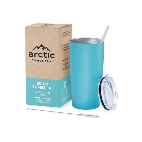 Arctic Tumblers Paslanmaz elik Mug Termos (Mat Turkuaz)(590mL)