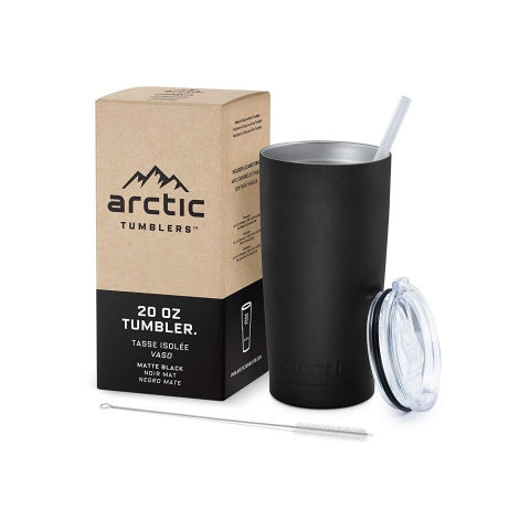 Arctic Tumblers Paslanmaz elik Mug Termos (Mat Syah)(590m)