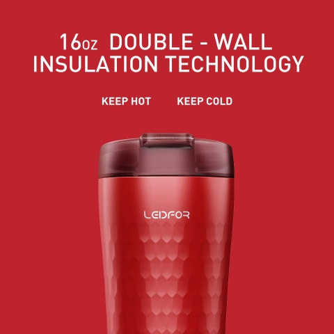 Leidfor Yal�t�ml� Termos (K�rm�z�) (470ml)