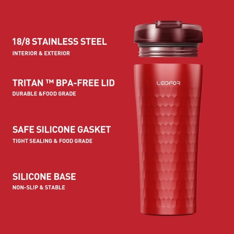 Leidfor Yal�t�ml� Termos (K�rm�z�) (470ml)