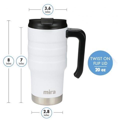 MIRA Stainless Steel Insulated Travel Car Mug