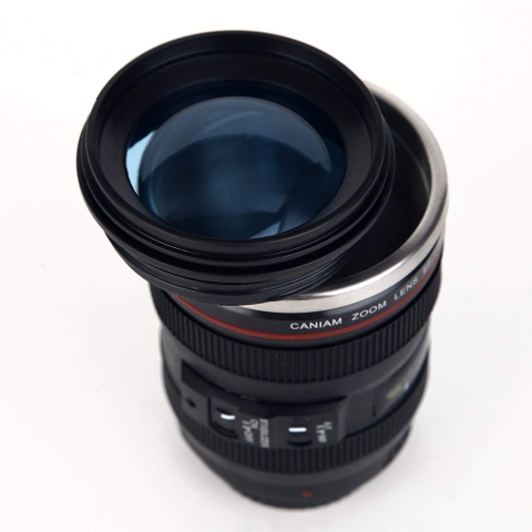 Camera Lens Coffee Mug,Stainless Steel Insulated Cup