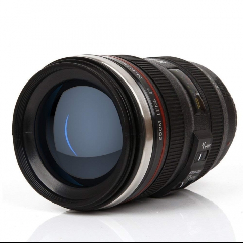 Camera Lens Coffee Mug,Stainless Steel Insulated Cup
