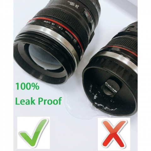 Camera Lens Coffee Mug,Stainless Steel Insulated Cup