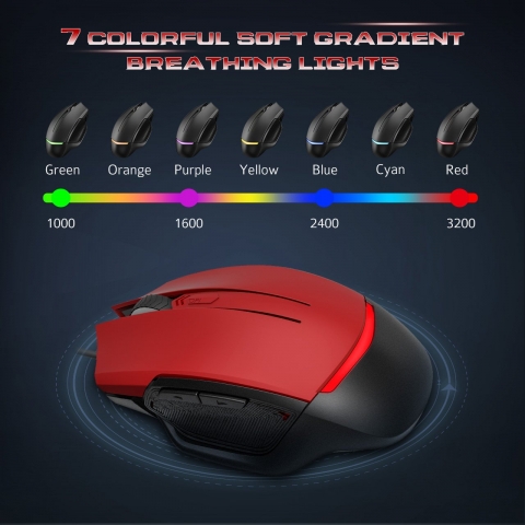 Pictek Ergonomik Gaming Mouse (3200 DPI)